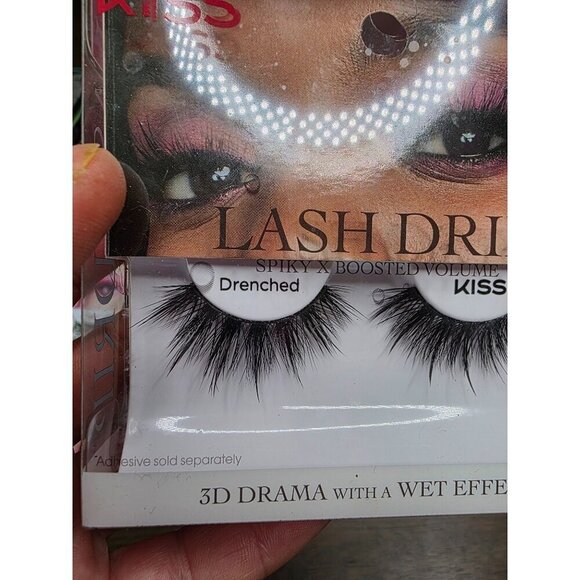 Kiss Lash Drip "Drenched" False Eyelashes Pack Spiky Boosted Volume 3D Drama Wet - Picture 5 of 16